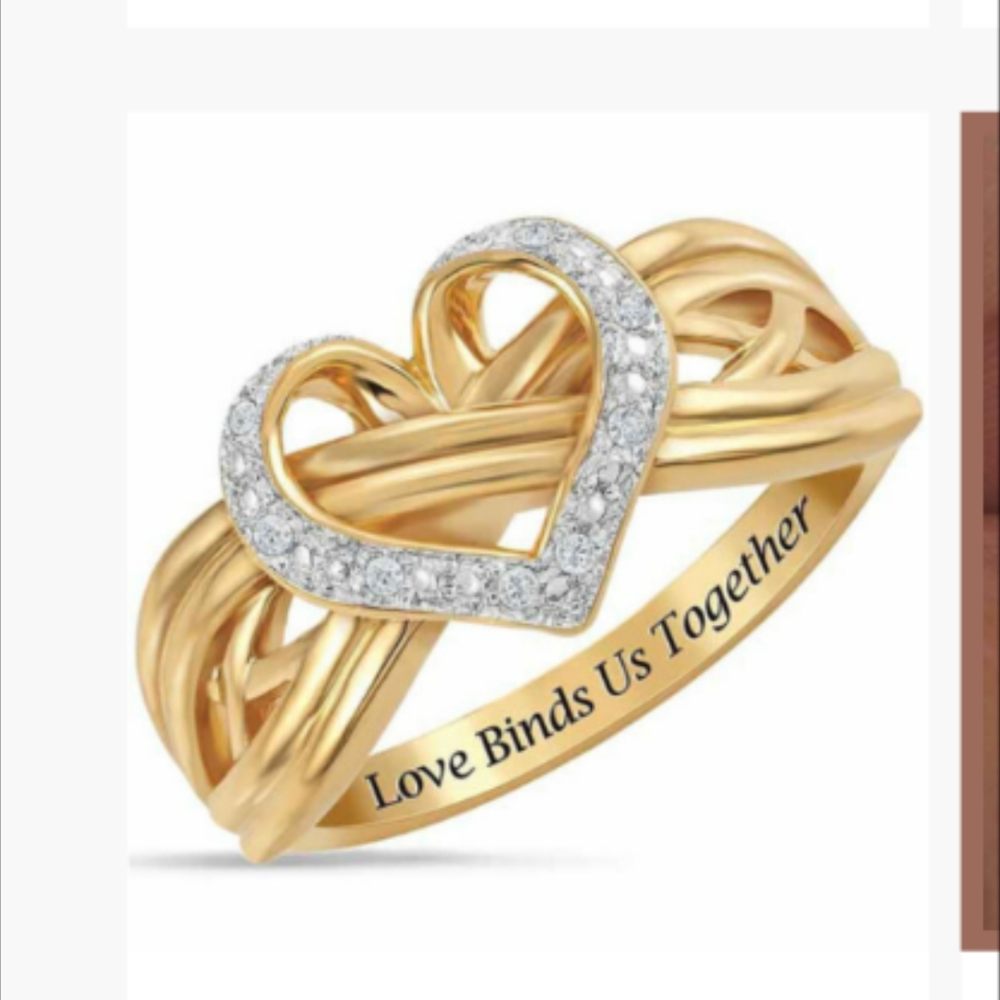 💜 ❤️ New goldtone heart ring